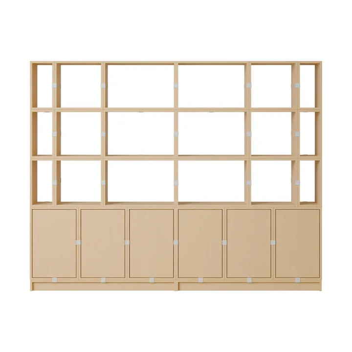 Stacked storage system office configuration 2 - Oak - Muuto