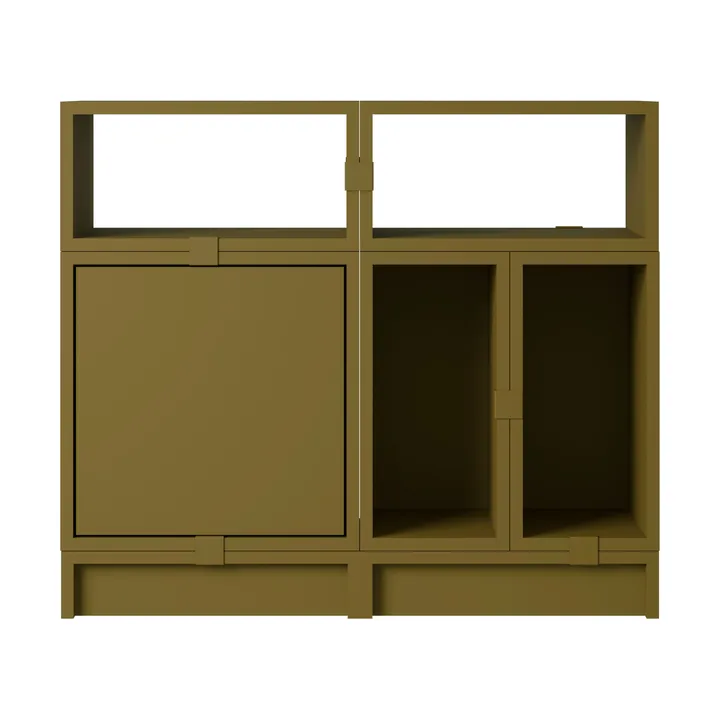 Stacked storage system office configuration 5 - Brown green - Muuto