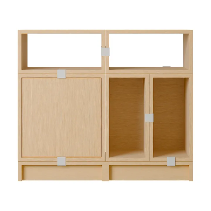 Stacked storage system office configuration 5 - Oak - Muuto