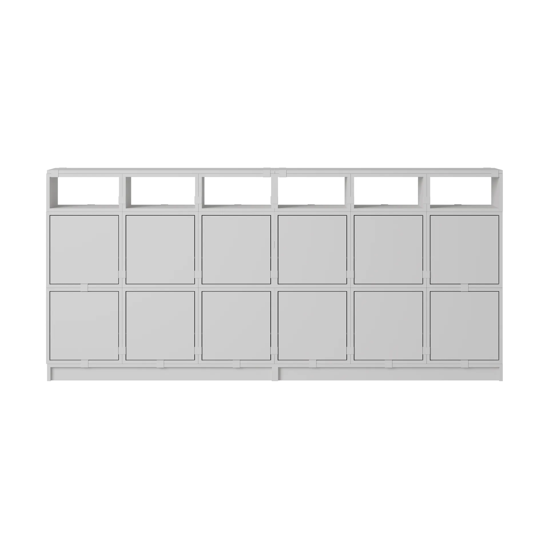 Stacked storage system sideboard configuration 1, Grey Muuto