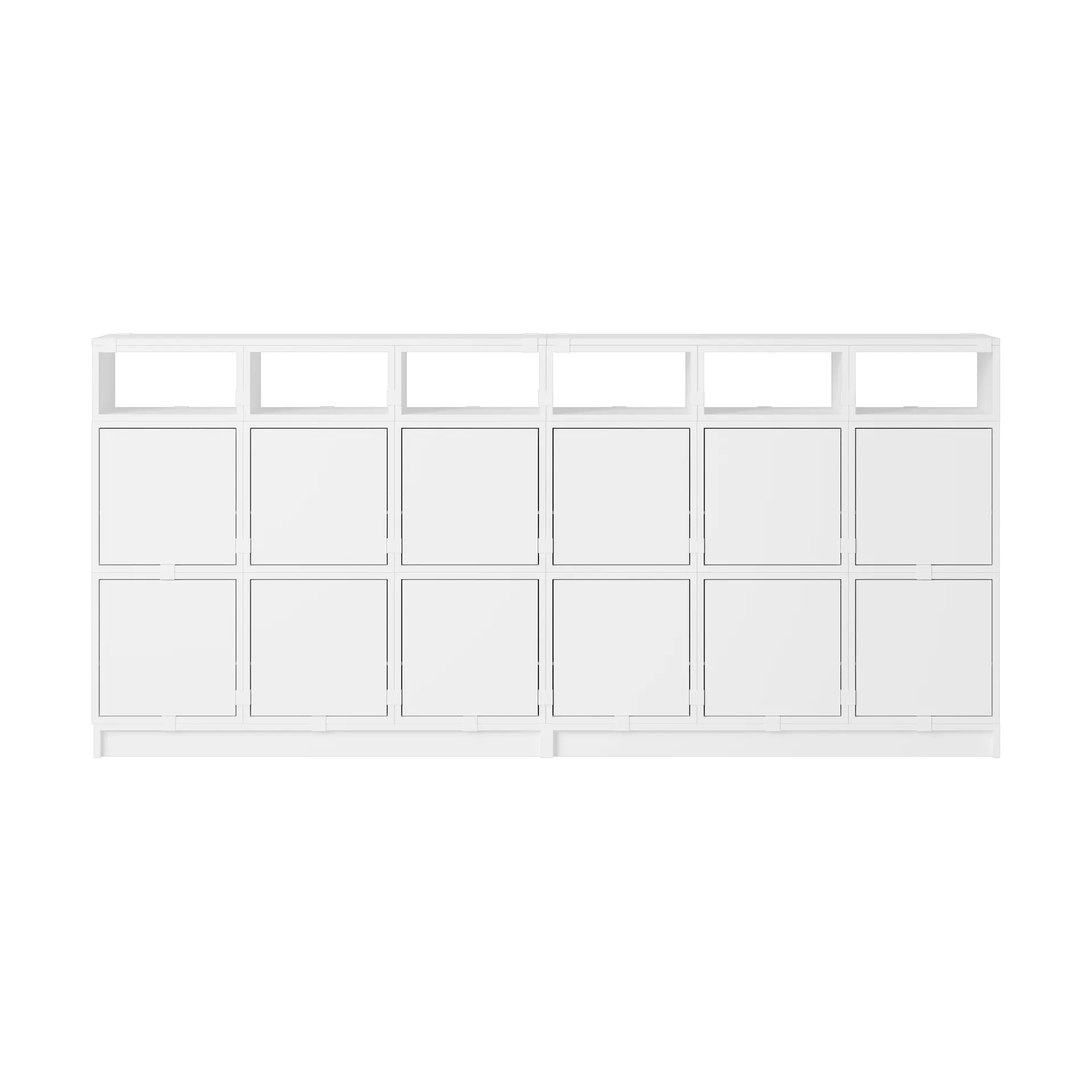 Stacked storage system sideboard configuration 1, White Muuto