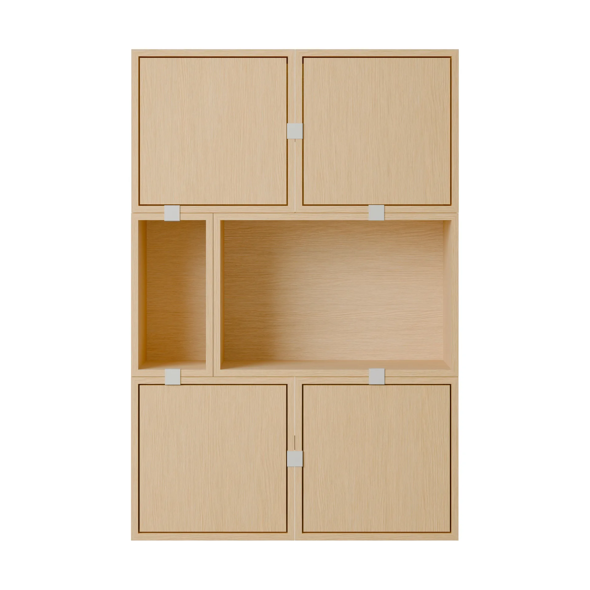 Stacked storage system sideboard configuration 4, Oak Muuto