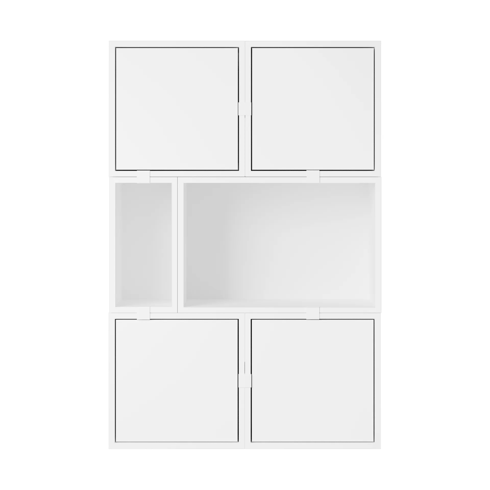 Stacked storage system sideboard configuration 4, White Muuto