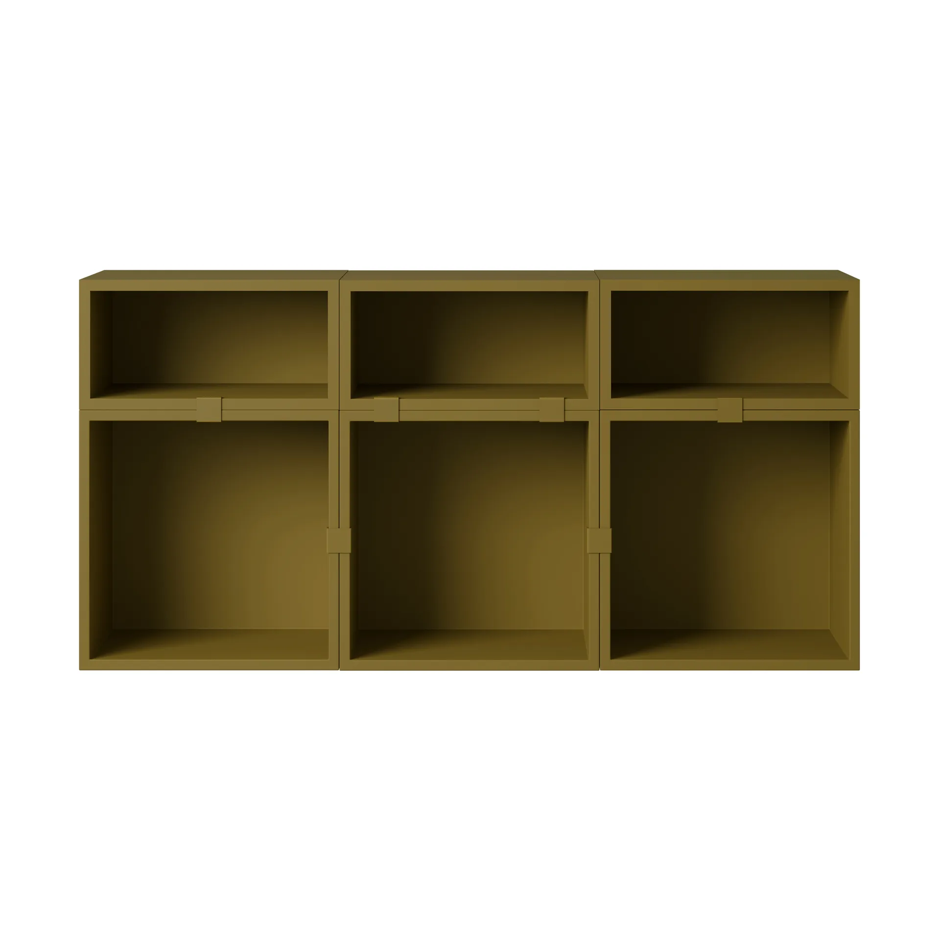 Stacked storage system sideboard configuration 5, Brown green Muuto