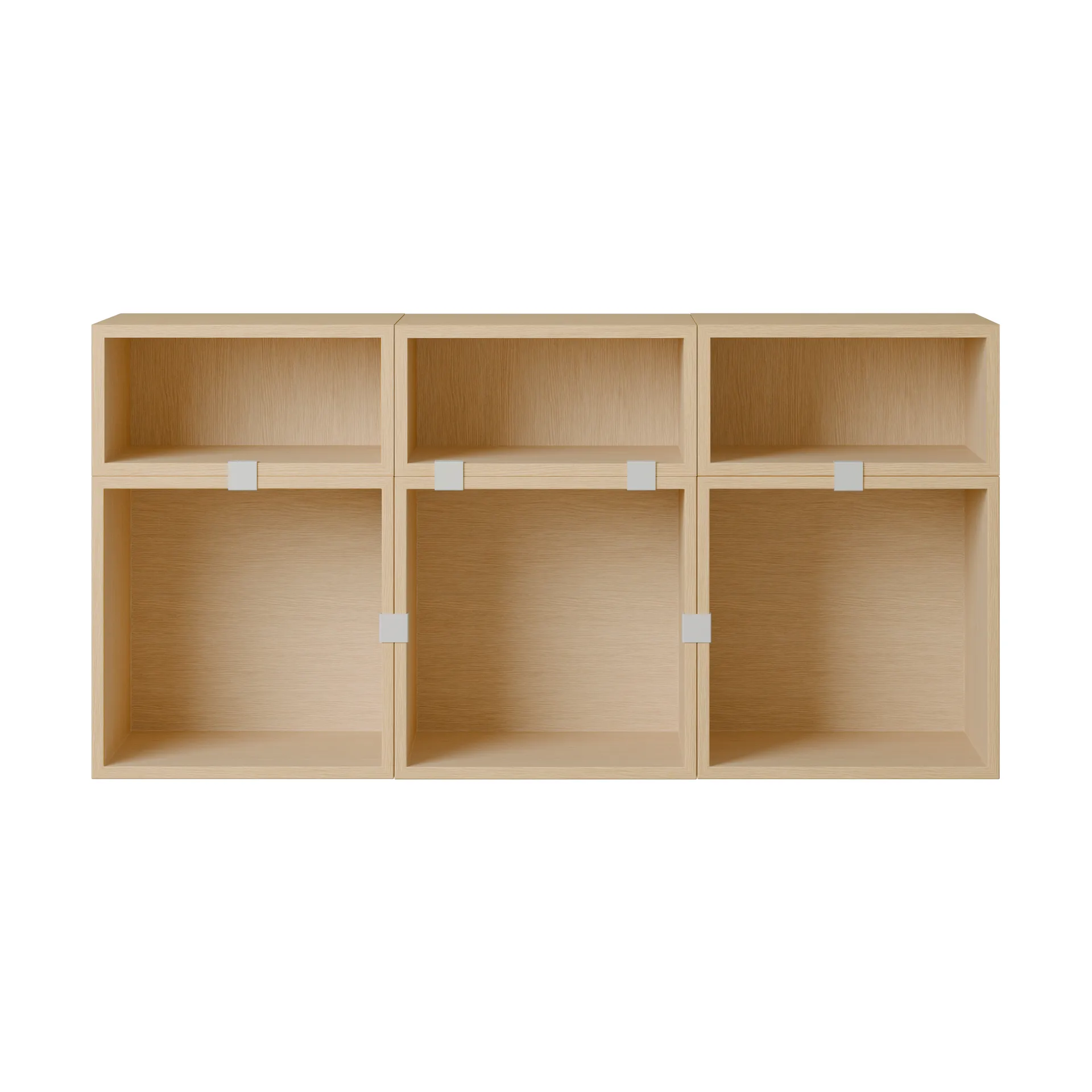 Stacked storage system sideboard configuration 5, Oak Muuto
