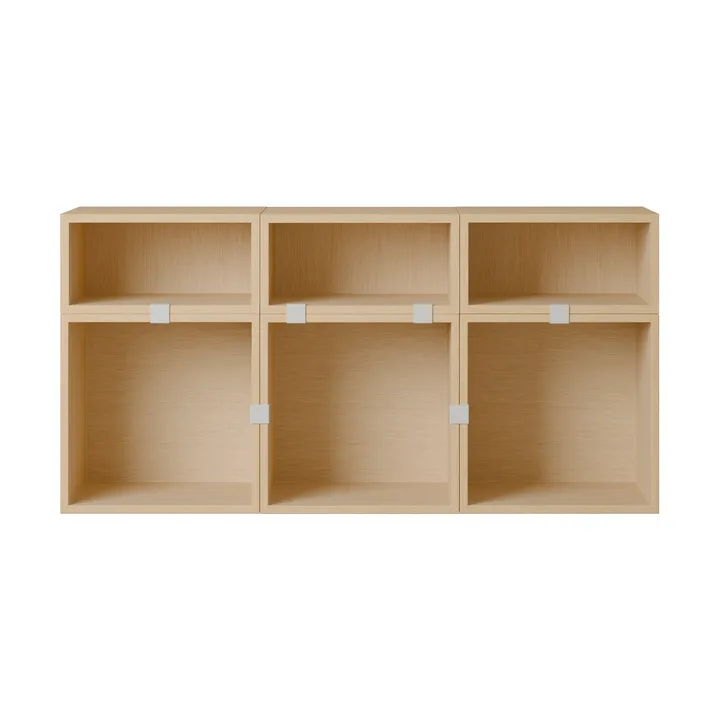 Stacked storage system sideboard configuration 5 - Oak - Muuto