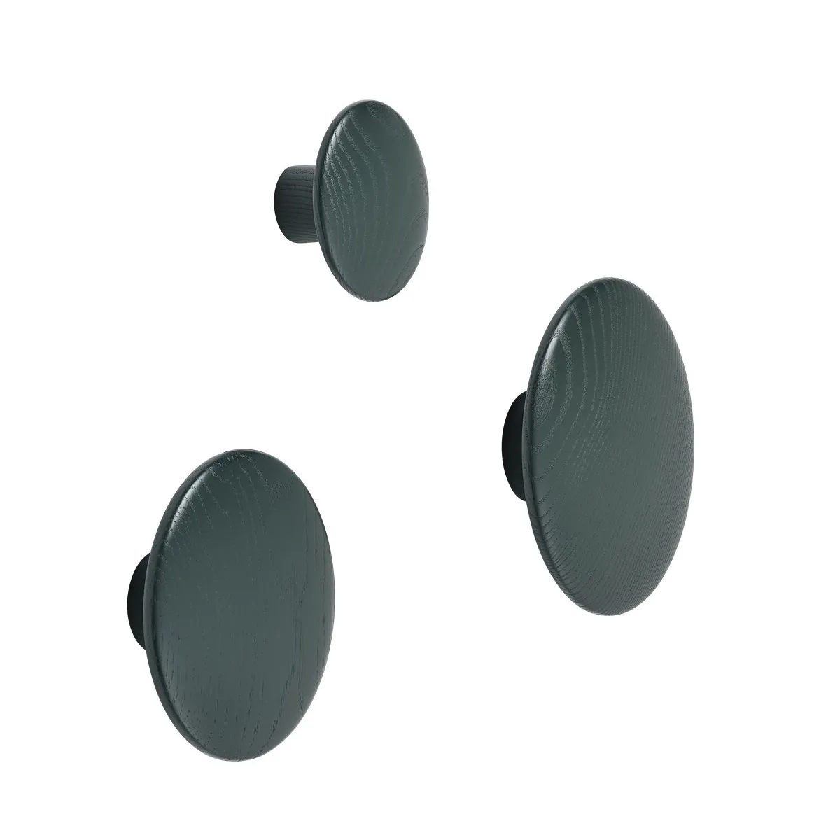 The Dots clothes hook dark green, Small Muuto
