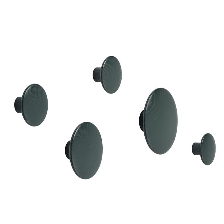 The Dots clothes hook  dark green - XS - Muuto