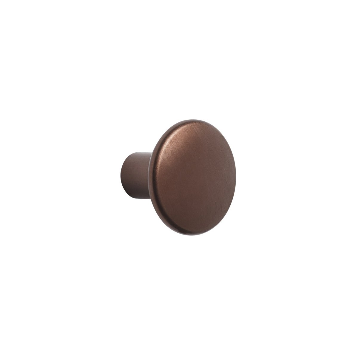 Muuto The Dots clothes hook metal 2.7 cm umber | Scandinavian Design | Clothes hooks & hangers | Brown