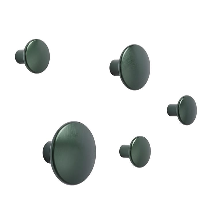 The Dots clothes hook metal 3.9 cm - dark green - Muuto