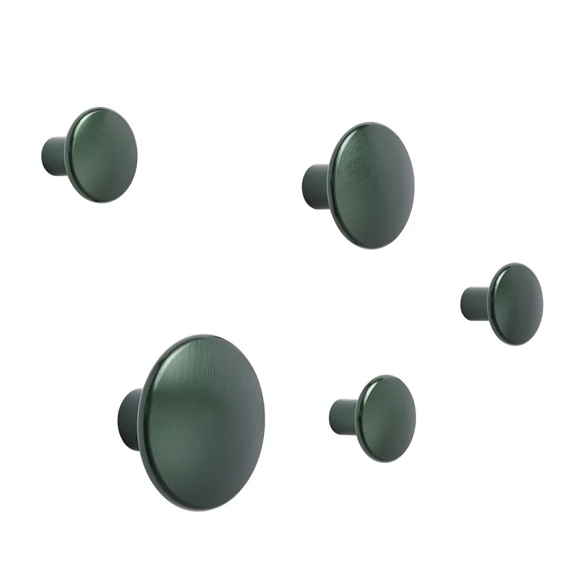 The Dots clothes hook metal 3.9 cm, Dark green Muuto