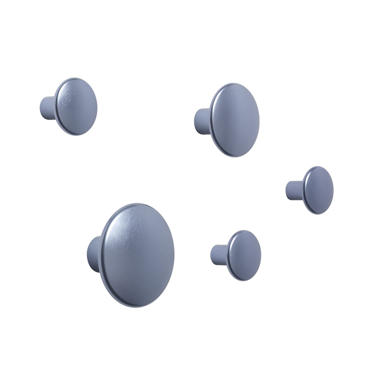 Muuto The Dots clothes hook metal 5 pack Pale blue | Scandinavian Design | Clothes hooks & hangers | Blue