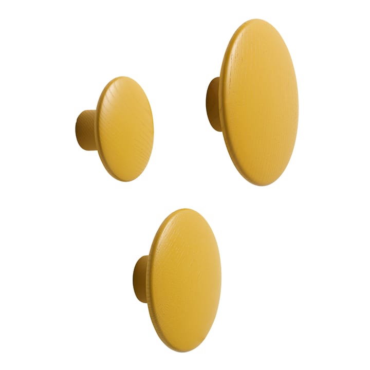 The Dots coat hook mustard yellow, medium Muuto