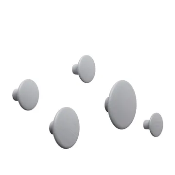 The Dots coat hooks, 5-pack - Grey - Muuto