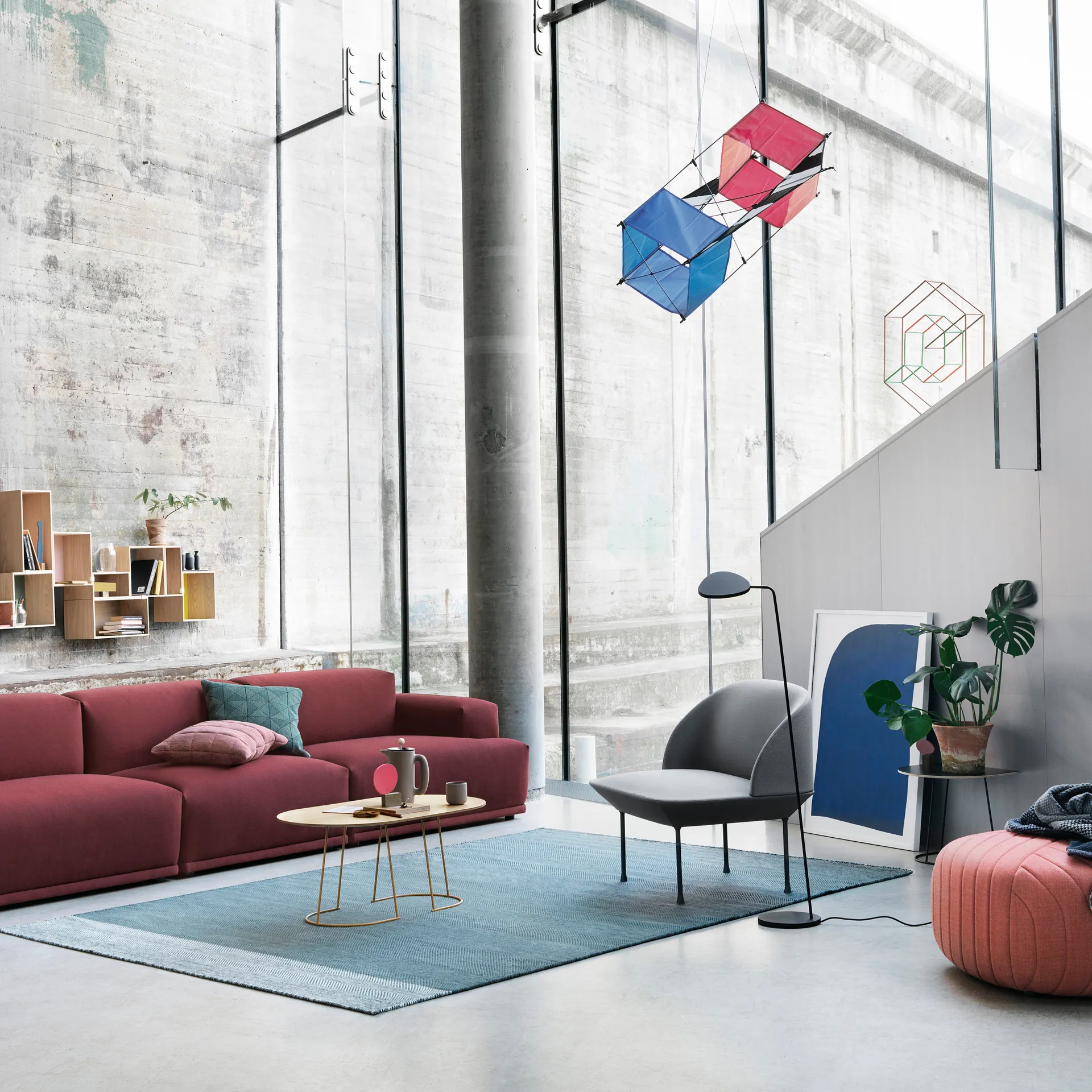 Tile cushion 45x45 cm, green Muuto