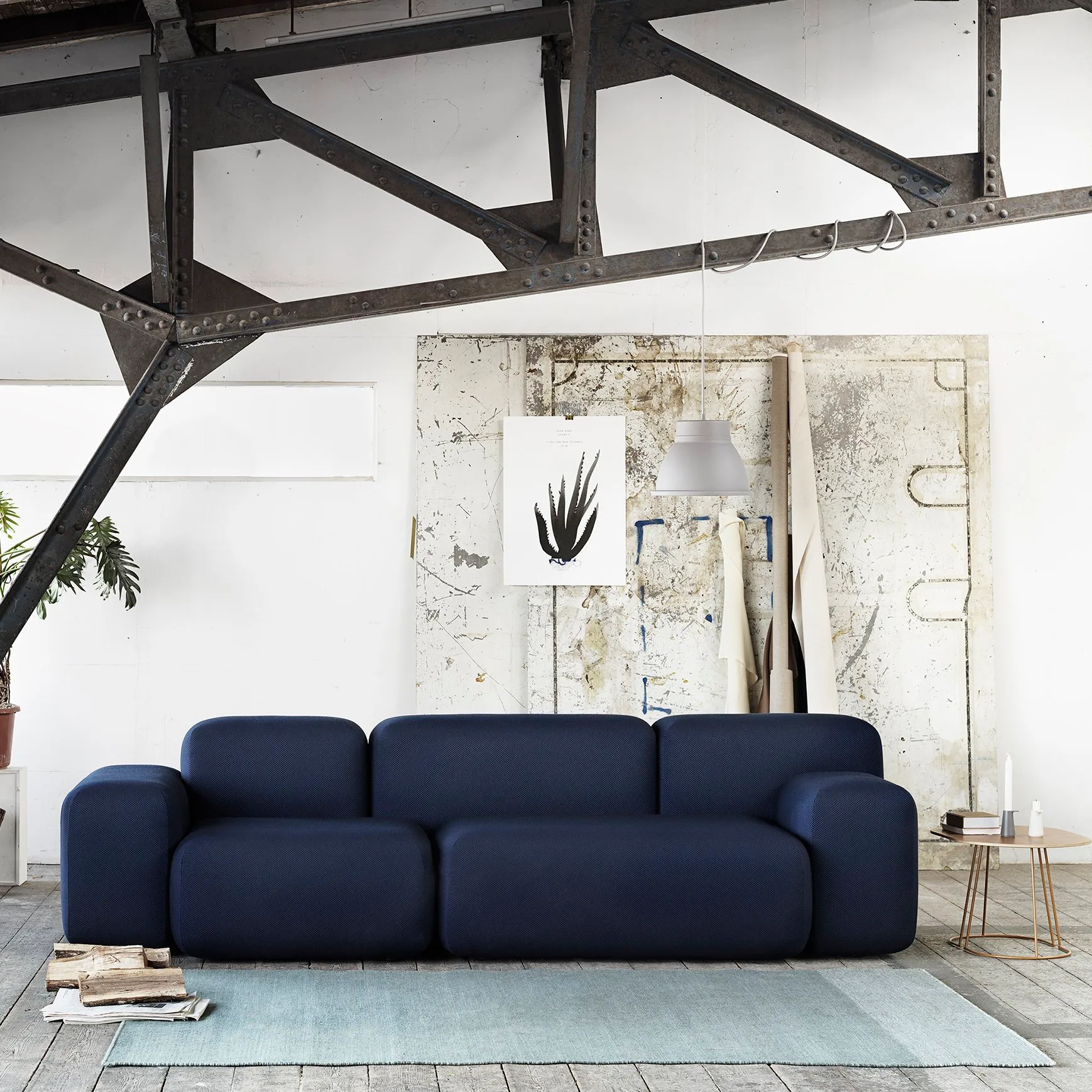Varjo rug 170x240 cm, blue Muuto