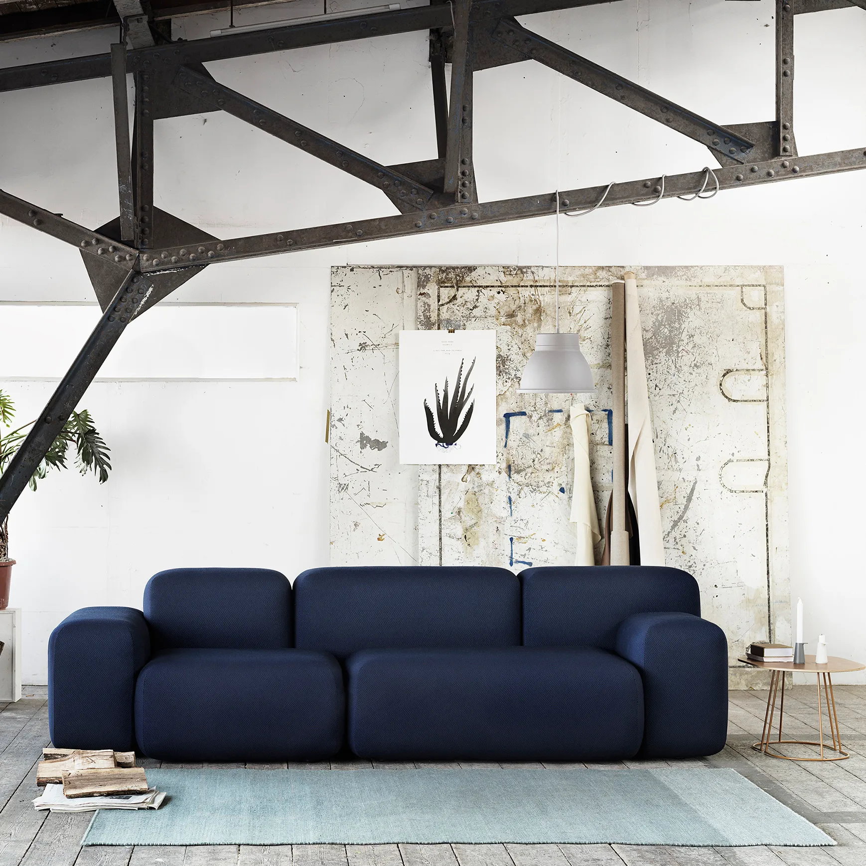 Varjo rug 200x300 cm, blue Muuto