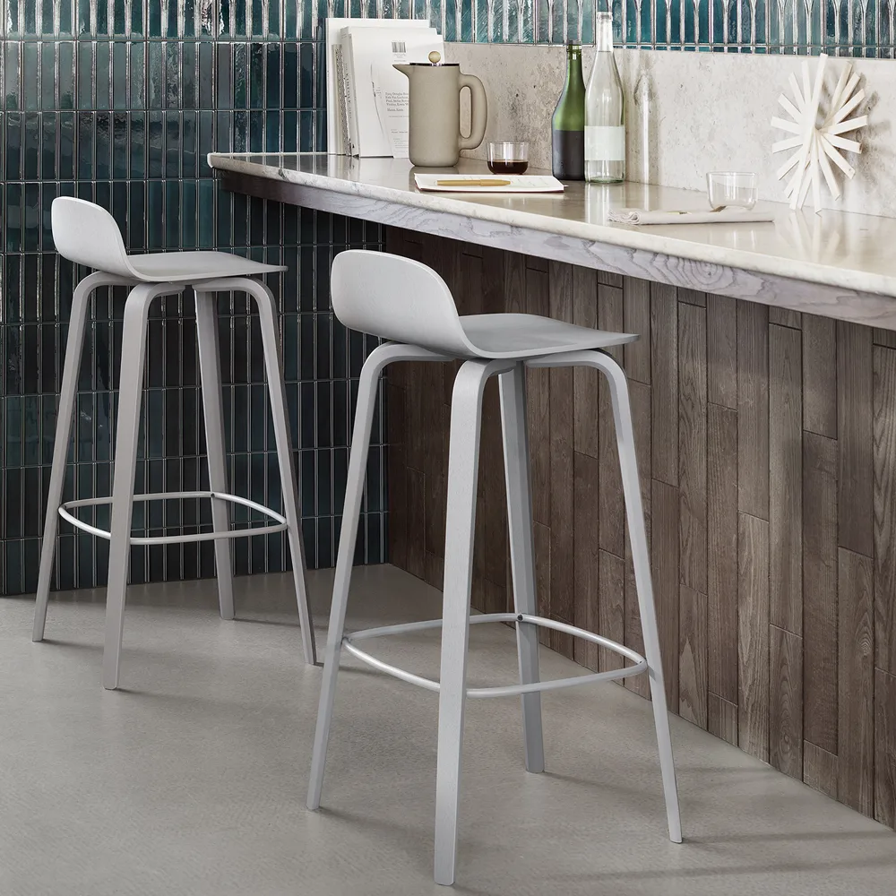 Visu barstool 65 cm, Stained dark brown Muuto
