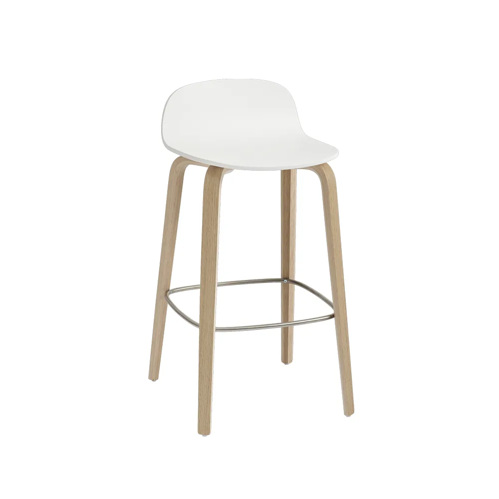 Visu barstool 65 cm, White-oak Muuto