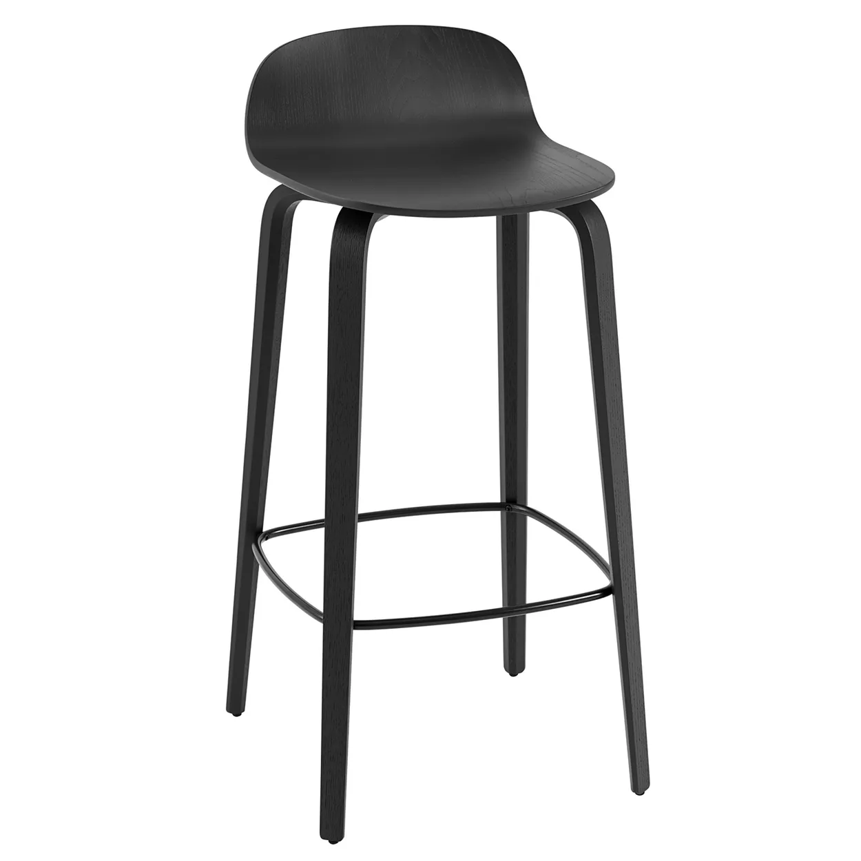 Muuto Visu barstool 75 cm Black-black | Scandinavian Design | Bar stools | Black