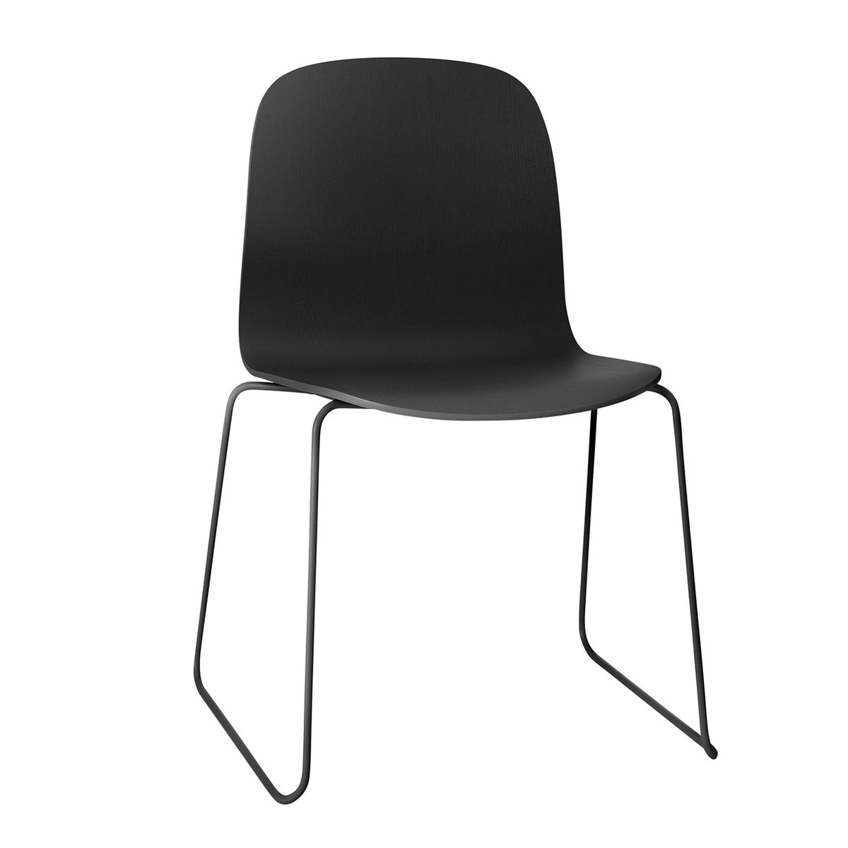Muuto Visu chair sled base Black-black | Scandinavian Design | Chairs | Black