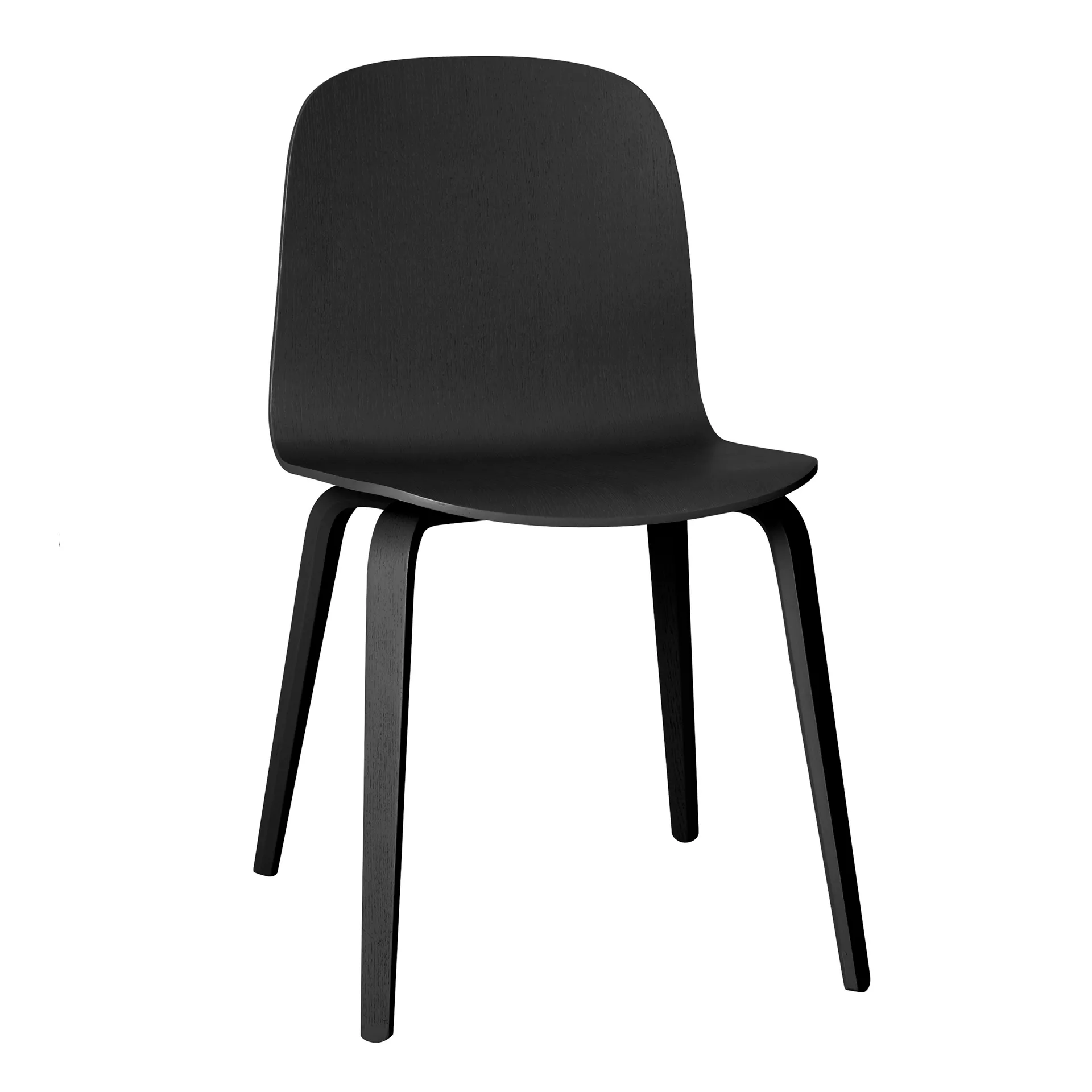 Visu chair wooden base, Black Muuto