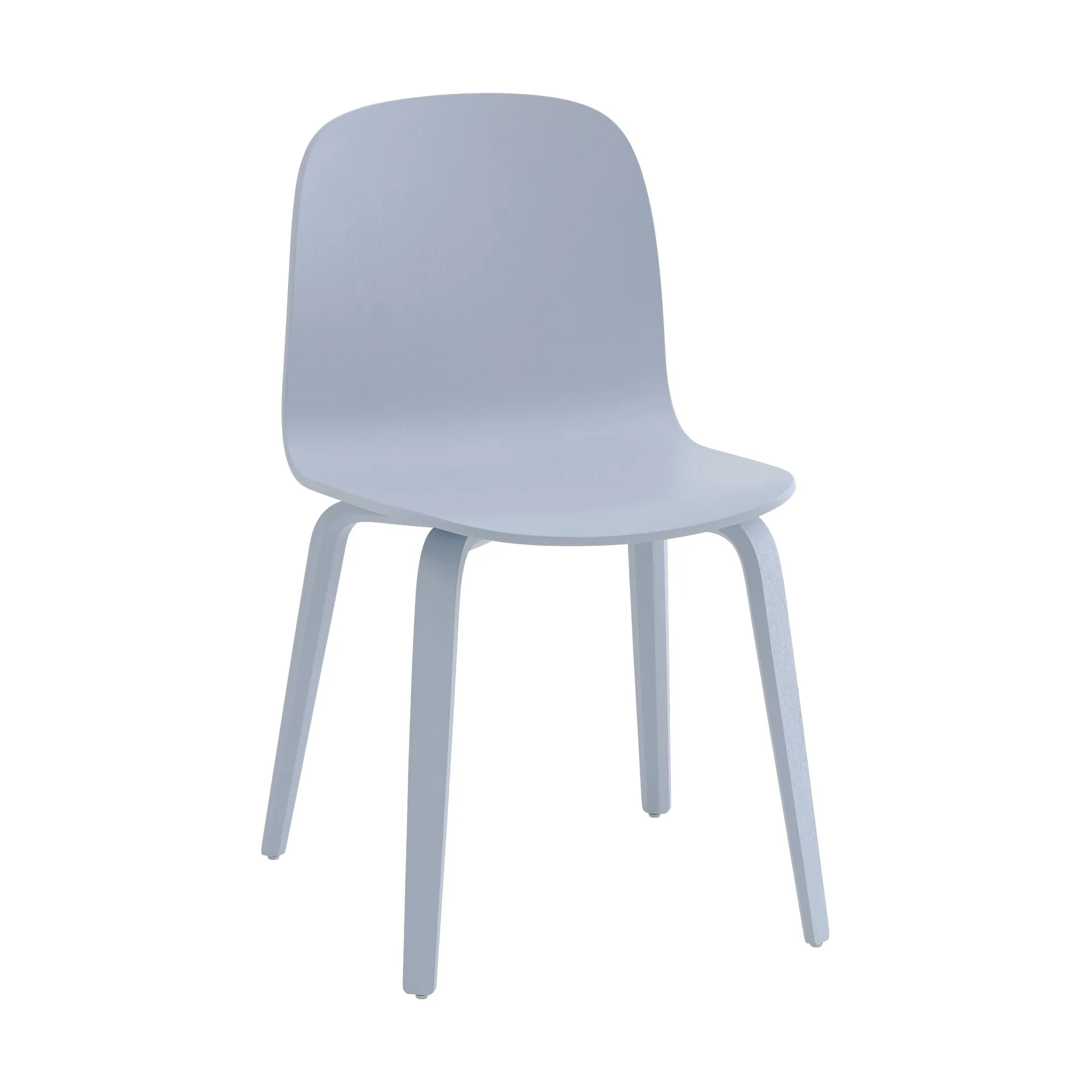 Visu chair wooden base, Light blue Muuto