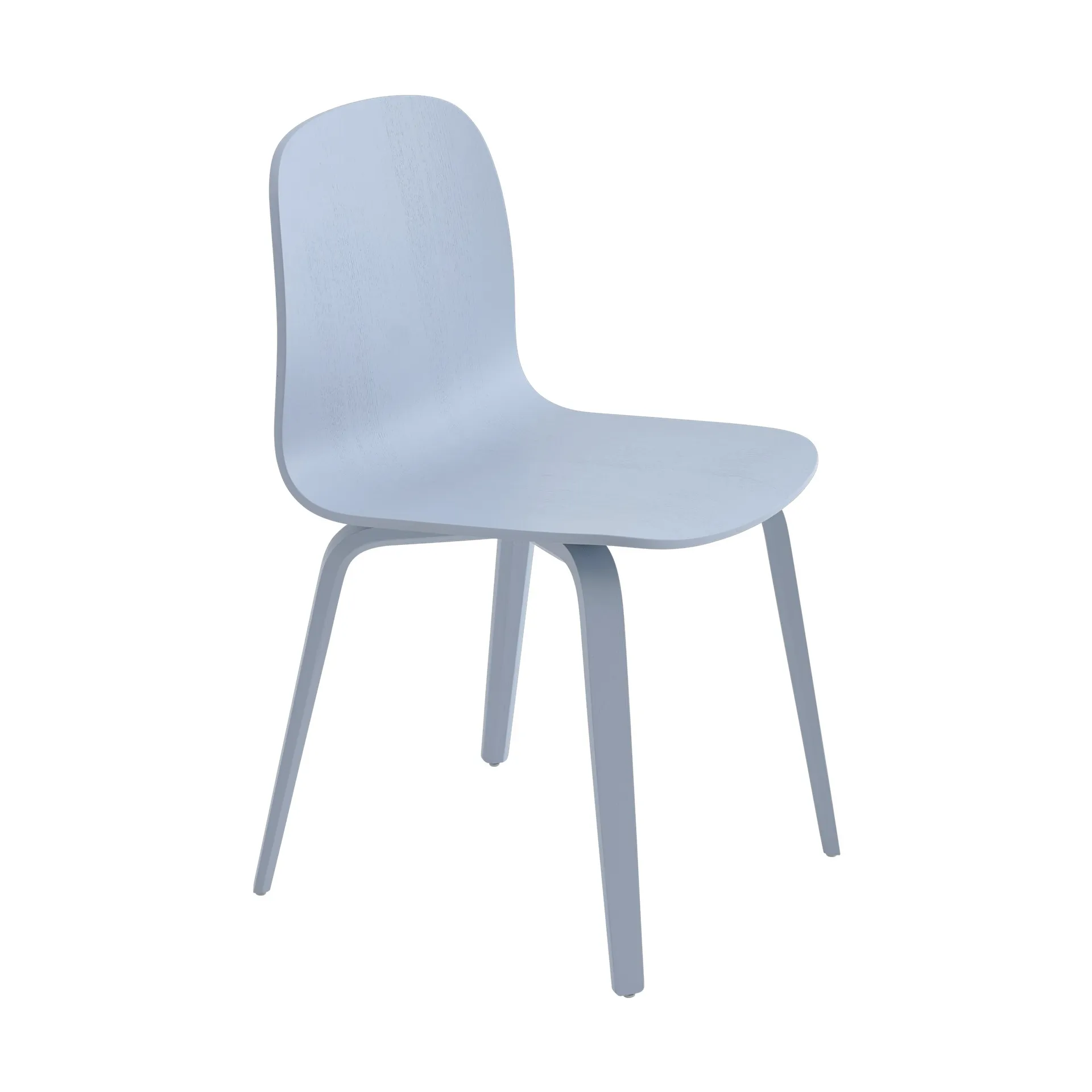 Visu chair wooden base, Light blue Muuto