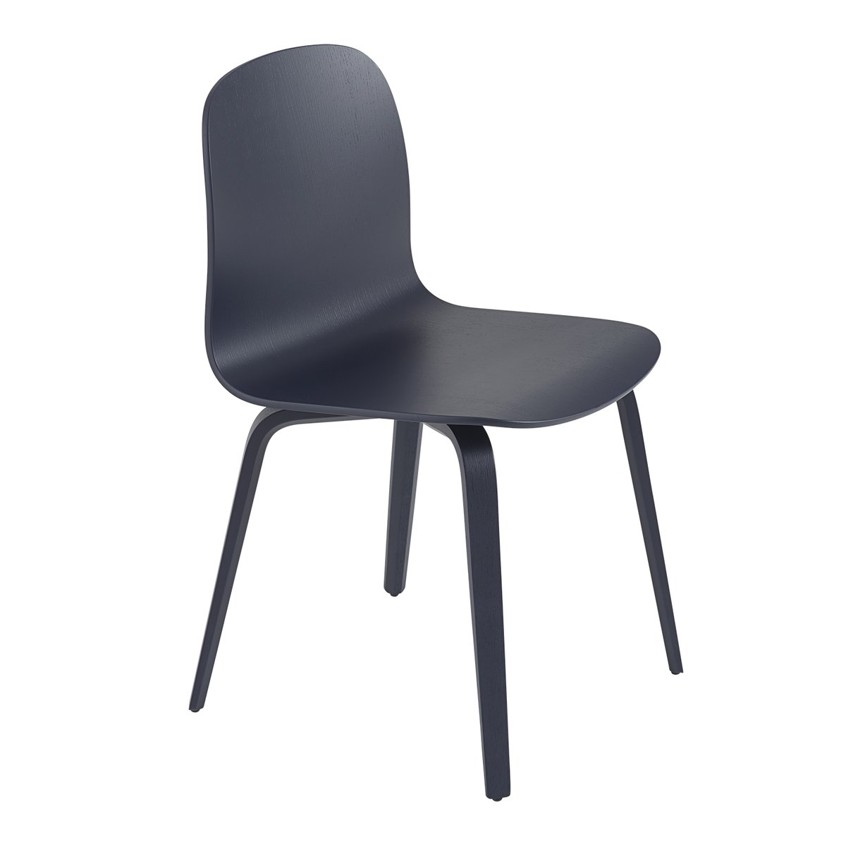 Muuto Visu chair wooden base midnight blue | Scandinavian Design | Chairs | Blue