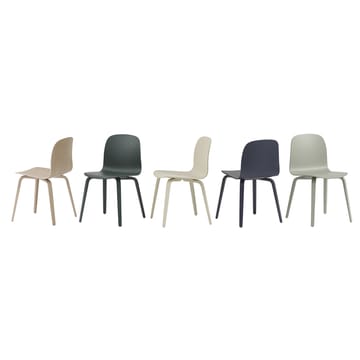 Visu chair wooden base - sand - Muuto