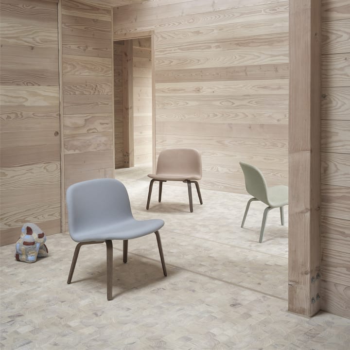 Visu lounge chair upholstered chair - Refine leather cognac-oak - Muuto