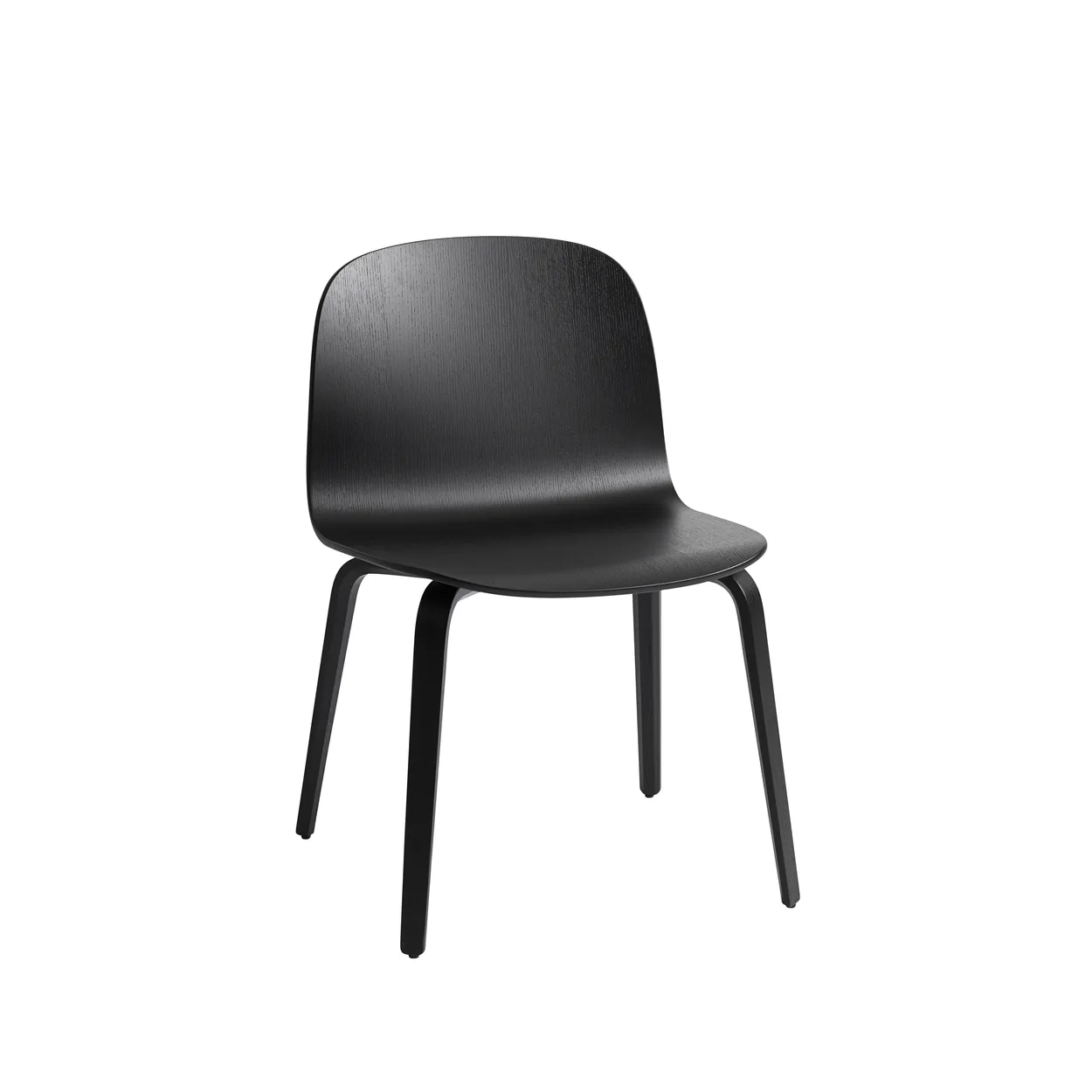 Muuto Visu Wide chair Black-black wood | Scandinavian Design | Chairs | Black