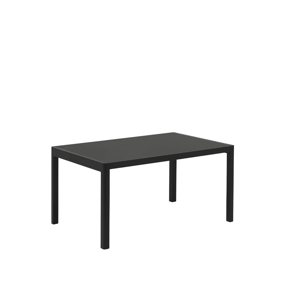 Workshop dining table, Black linoleum-Black 140x92 cm Muuto