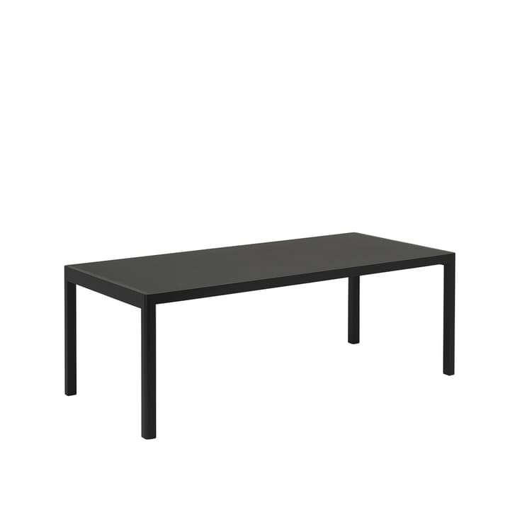 Workshop dining table - Black linoleum-Black 200x92 cm - Muuto