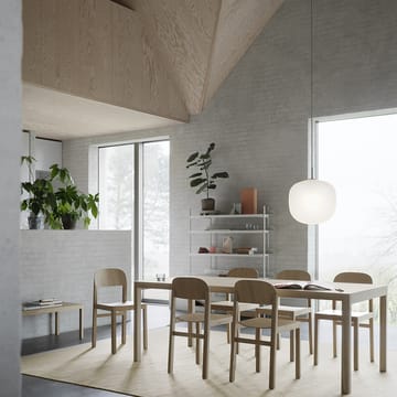 Workshop dining table - Grey linoleum-Oak 140x92 cm - Muuto