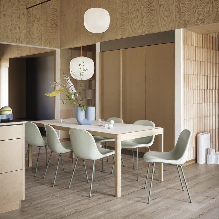 Workshop dining table - Grey linoleum-Oak 140x92 cm - Muuto