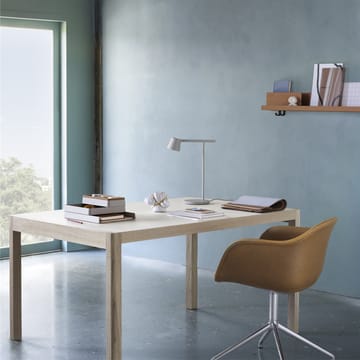 Workshop dining table - Grey linoleum-Oak 140x92 cm - Muuto