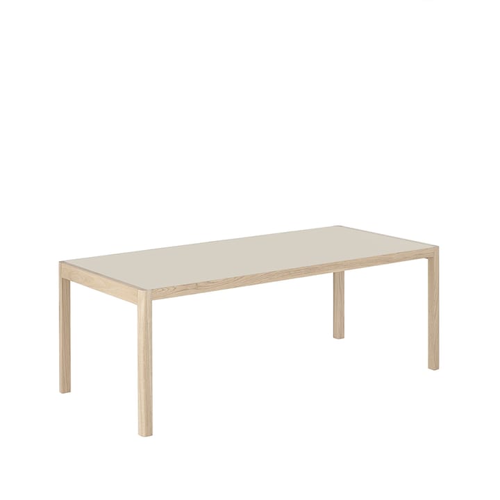 Workshop dining table - Grey linoleum-Oak 200x92 cm - Muuto