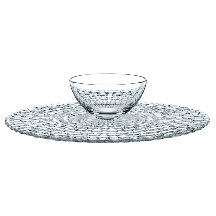 Bossa Nova cake dish/chip and dip plate - clear - Nachtmann