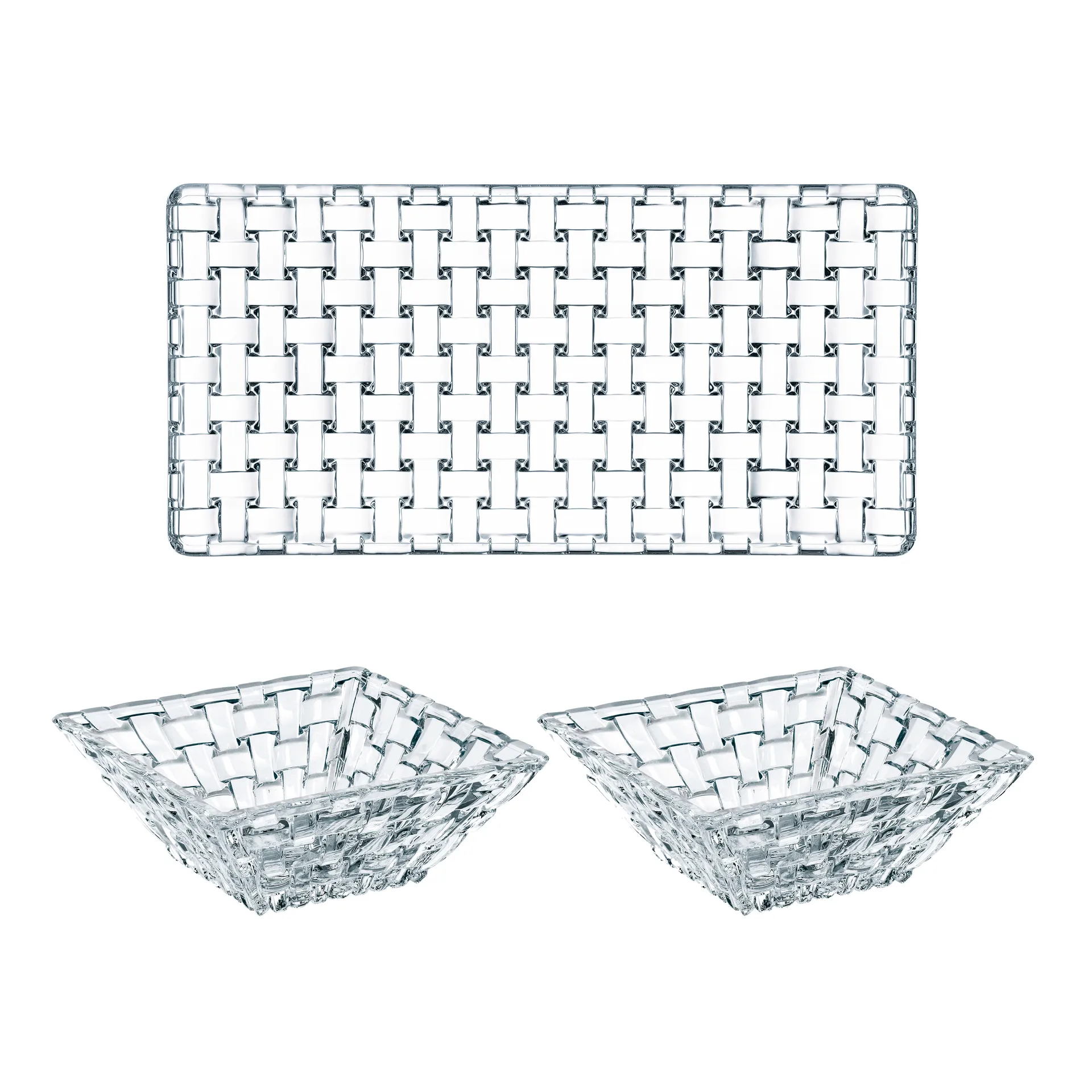 Bossa Nova serving set 3 pieces, clear Nachtmann