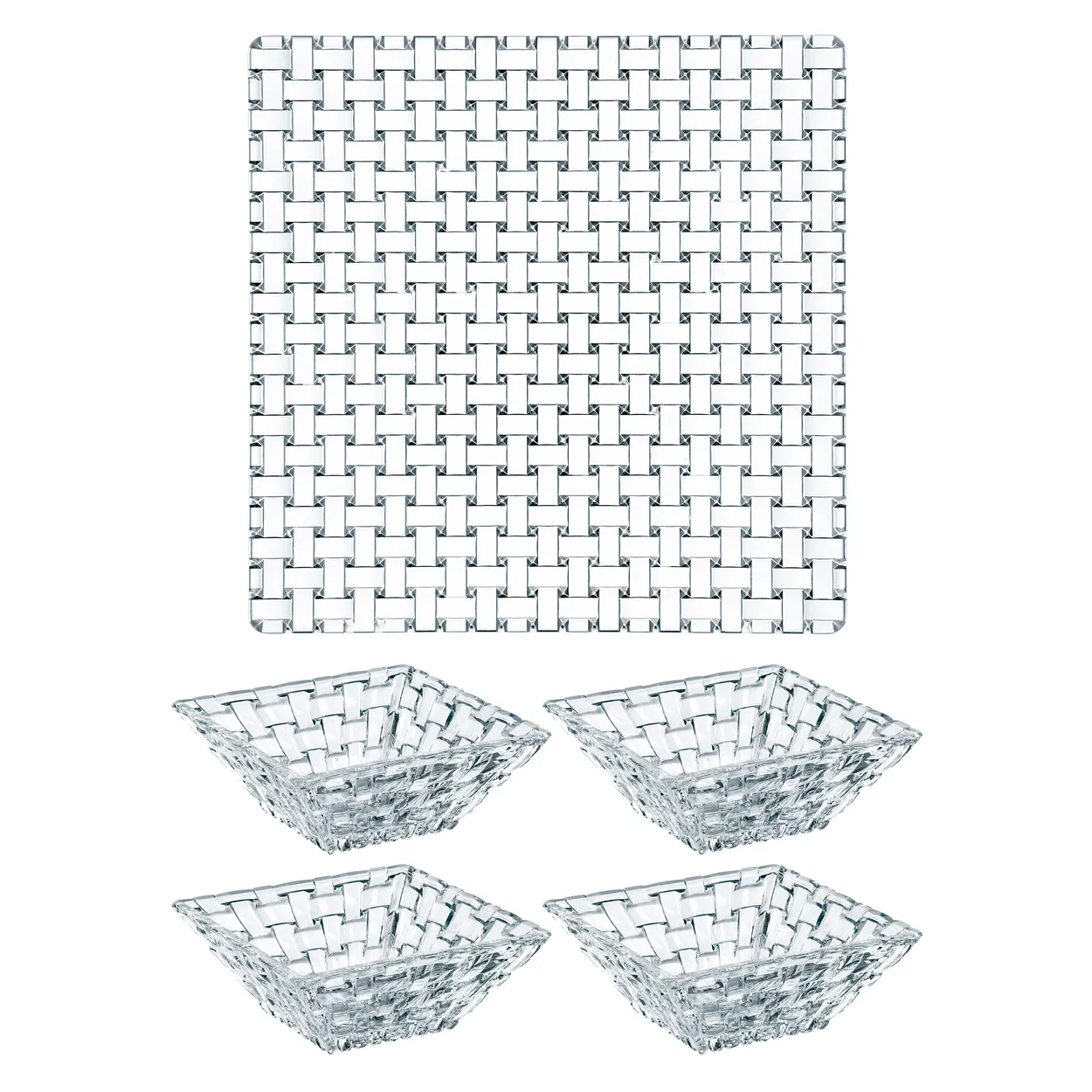 Nachtmann Bossa Nova serving set 5 pieces clear | Scandinavian Design | Serving bowls | Transparent