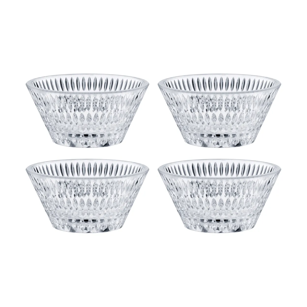 Nachtmann Ethno bowl o11 cm 4-pack Clear | Scandinavian Design | Breakfast bowls | Transparent