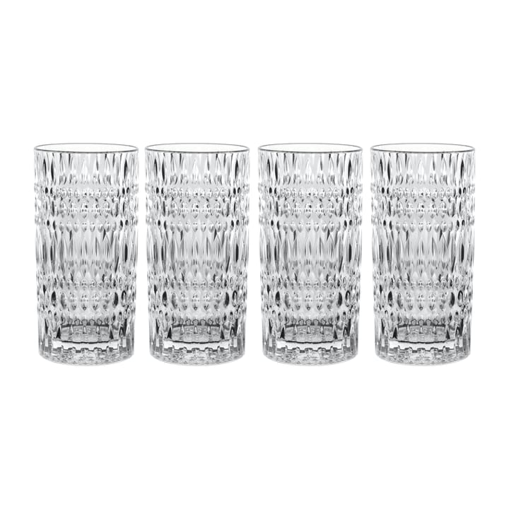 Ethno long drinking glass  43.4 cl 4-pack - Clear - Nachtmann