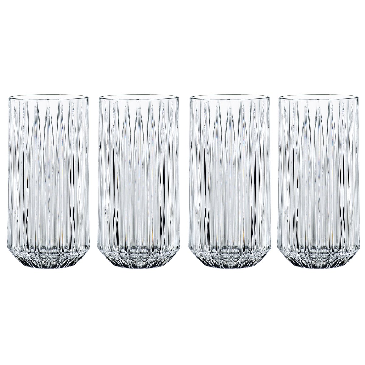Nachtmann Jules long drink 4-pack Clear | Scandinavian Design | Long drink & highball glasses | Transparent