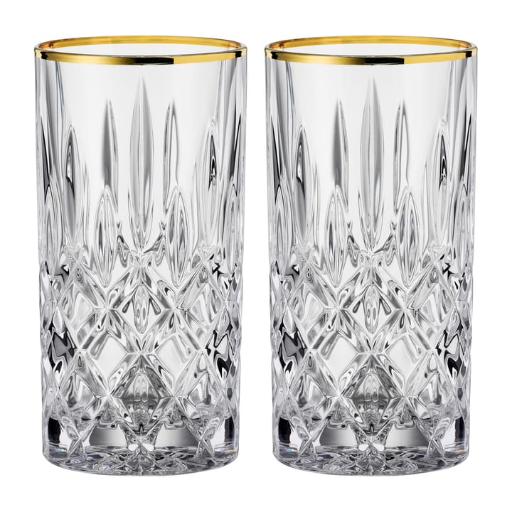 Noblesse Gold long drinking glass 37.5 cl 2-pack - Clear - Nachtmann