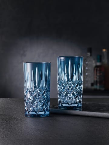 Noblesse Longdrink glass 39.5 cl 2-pack - Vintage blue - Nachtmann