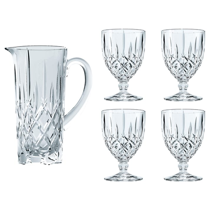 Noblesse set pot and 4 st glass - clear - Nachtmann