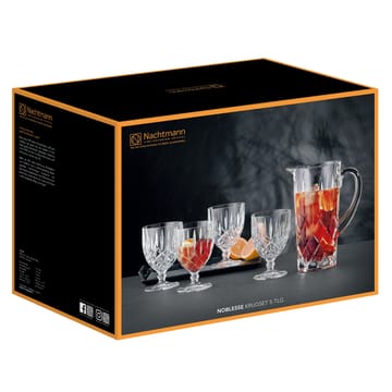 Noblesse set pot and 4 st glass - clear - Nachtmann