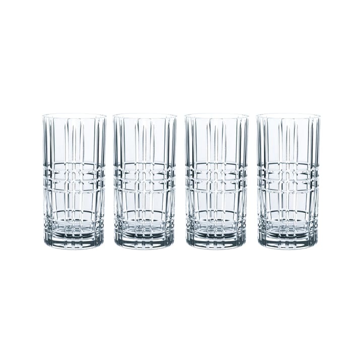 Square long drink glass 37 cl 4-pack - 44 cl - Nachtmann