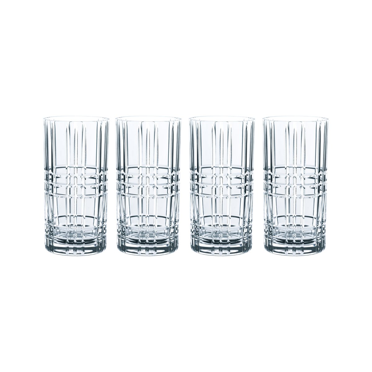 Nachtmann Square long drink glass 4-pack 44 cl | Scandinavian Design | Long drink & highball glasses | Transparent